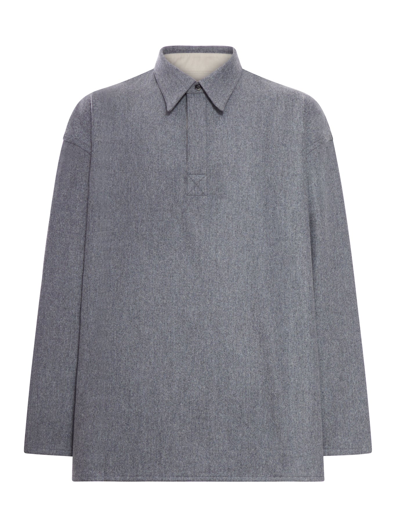 LONG-SLEEVED WOOL POLO SHIRT