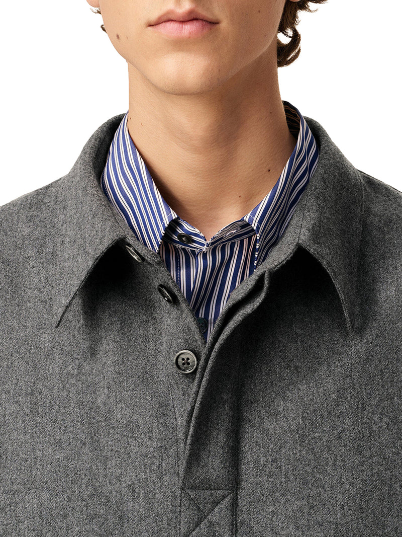 LONG-SLEEVED WOOL POLO SHIRT
