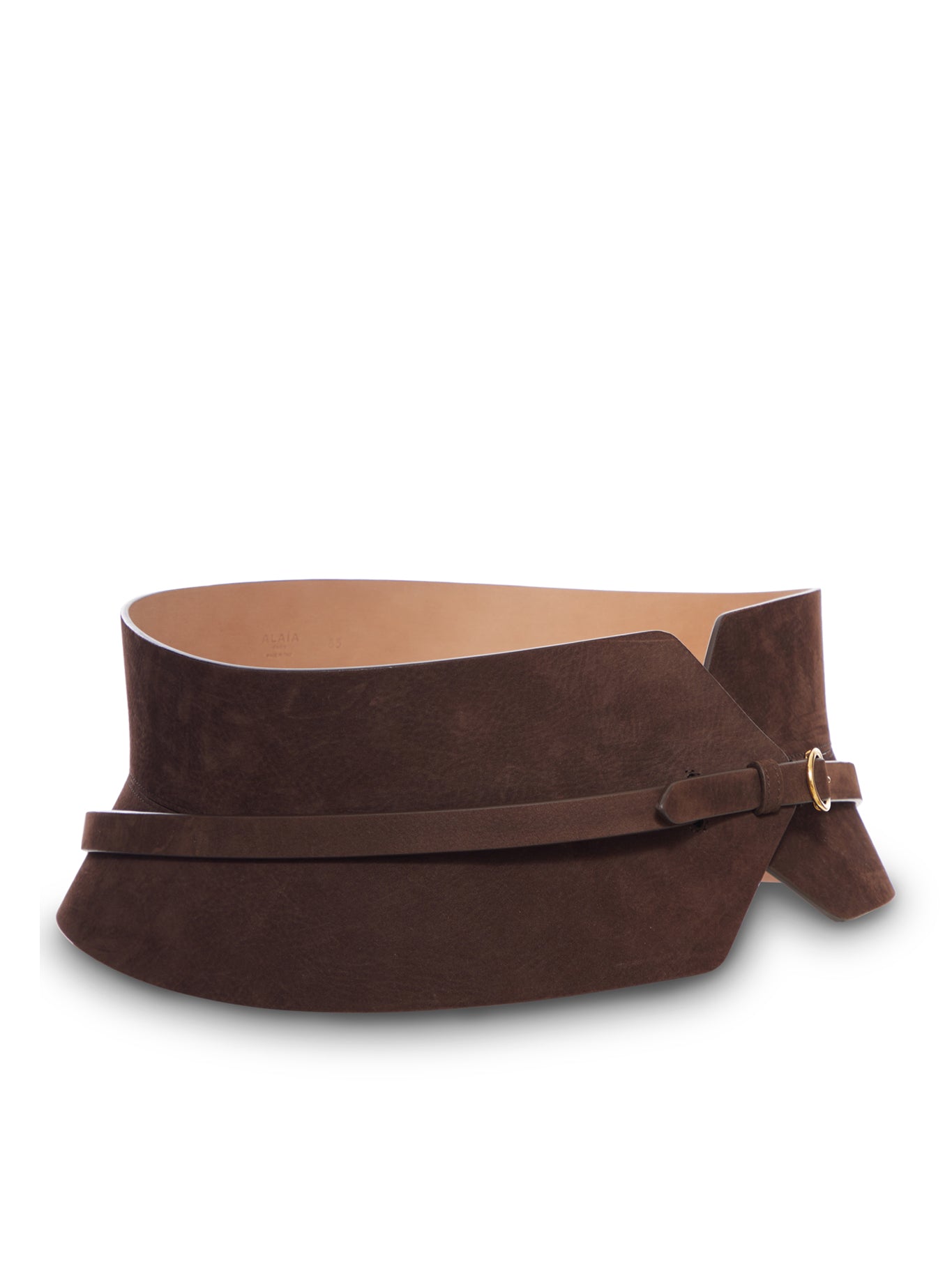 WIDE PANEL LEATHER BELT