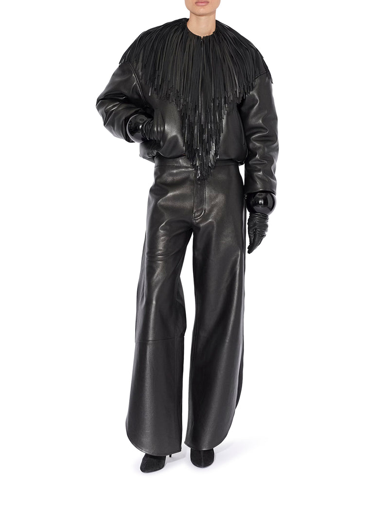 PETAL LAMBSKIN TROUSERS