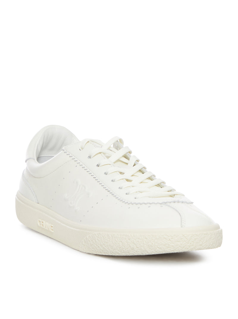 LACE-UP LEATHER SNEAKERS