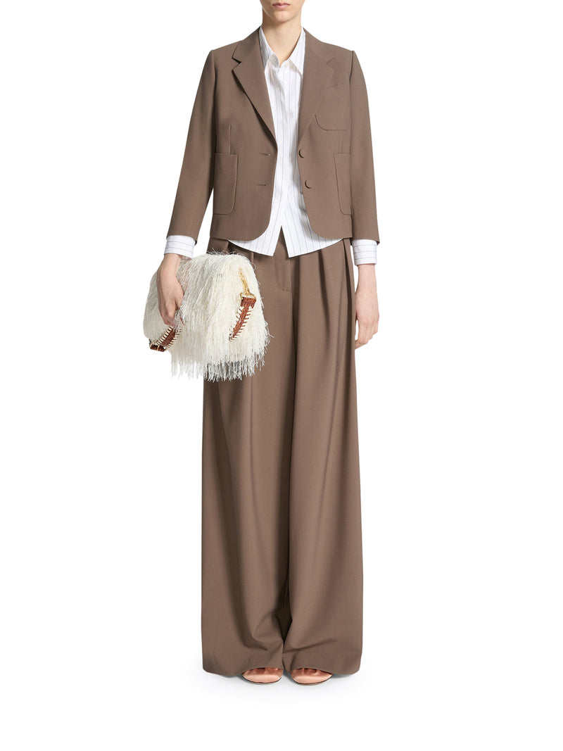 CROPPED WOOL BLEND BLAZER