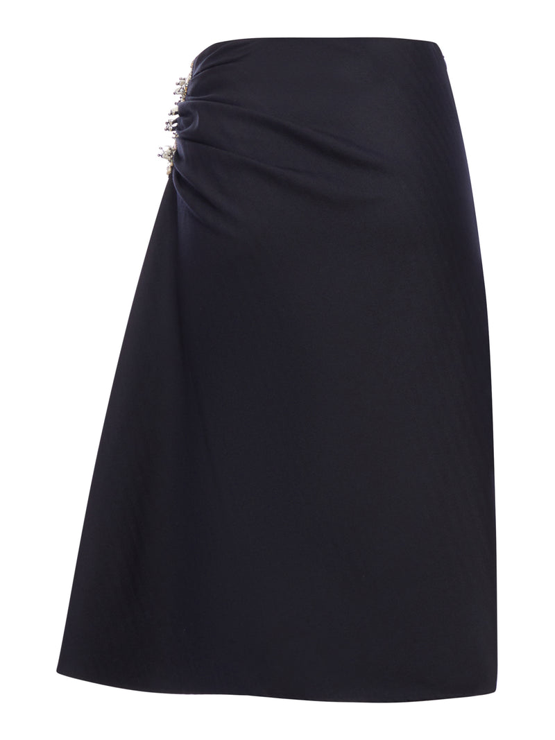 SOVORA WOOL MIDI SKIRT