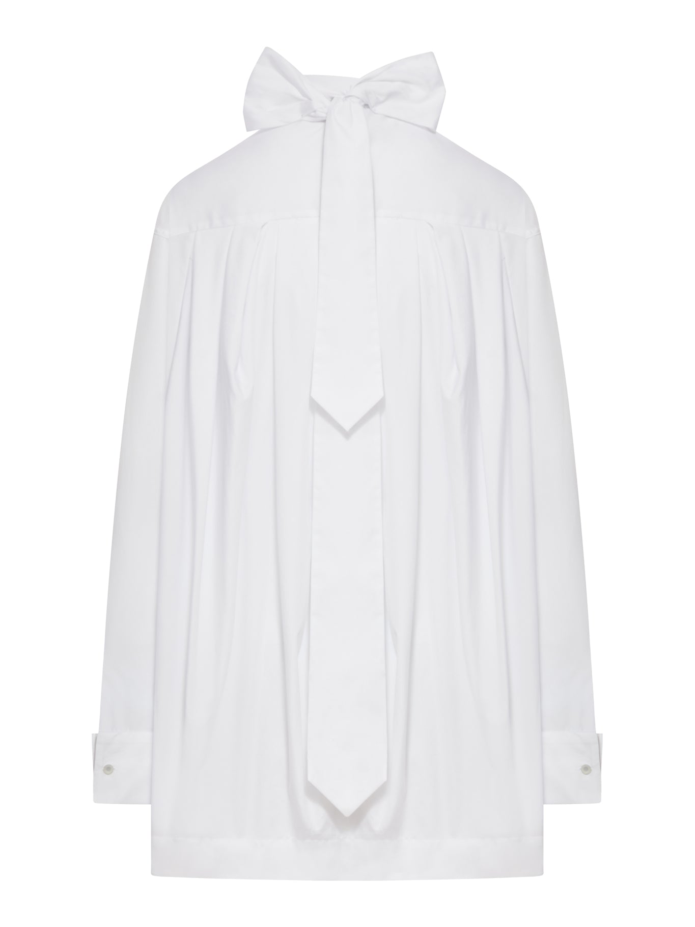 COTTON SHIRT WITH BOW CLOSURE