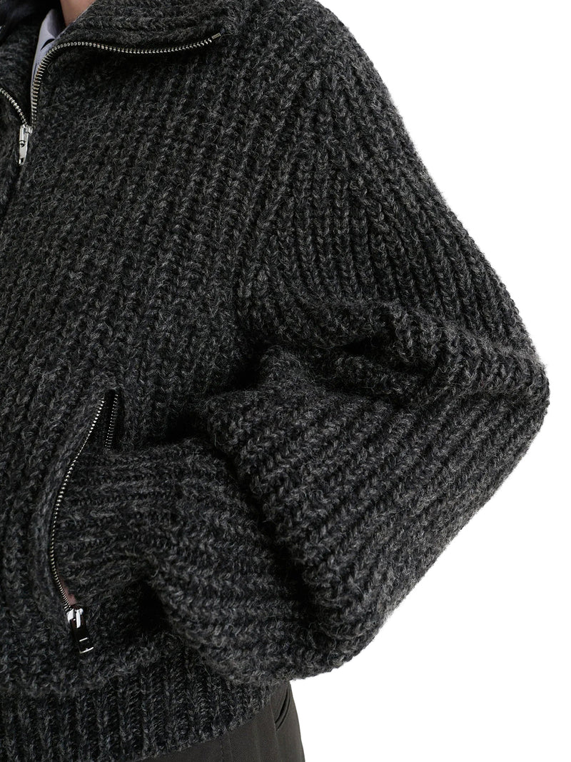 ALPACA ZIP-UP CARDIGAN