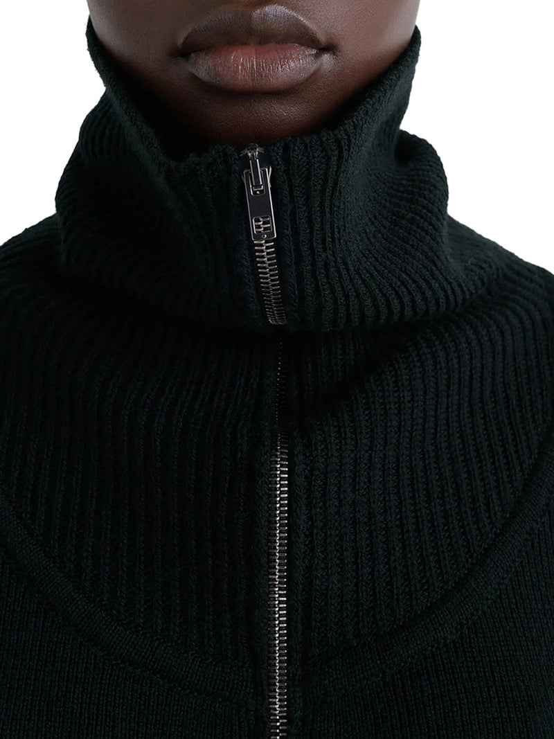 WOOL ZIP-UP SWEATER