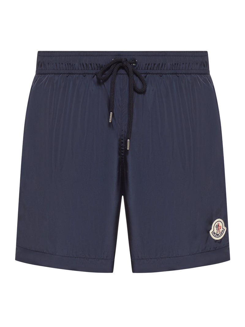 SWIM SHORTS WITH LOGO PATCH