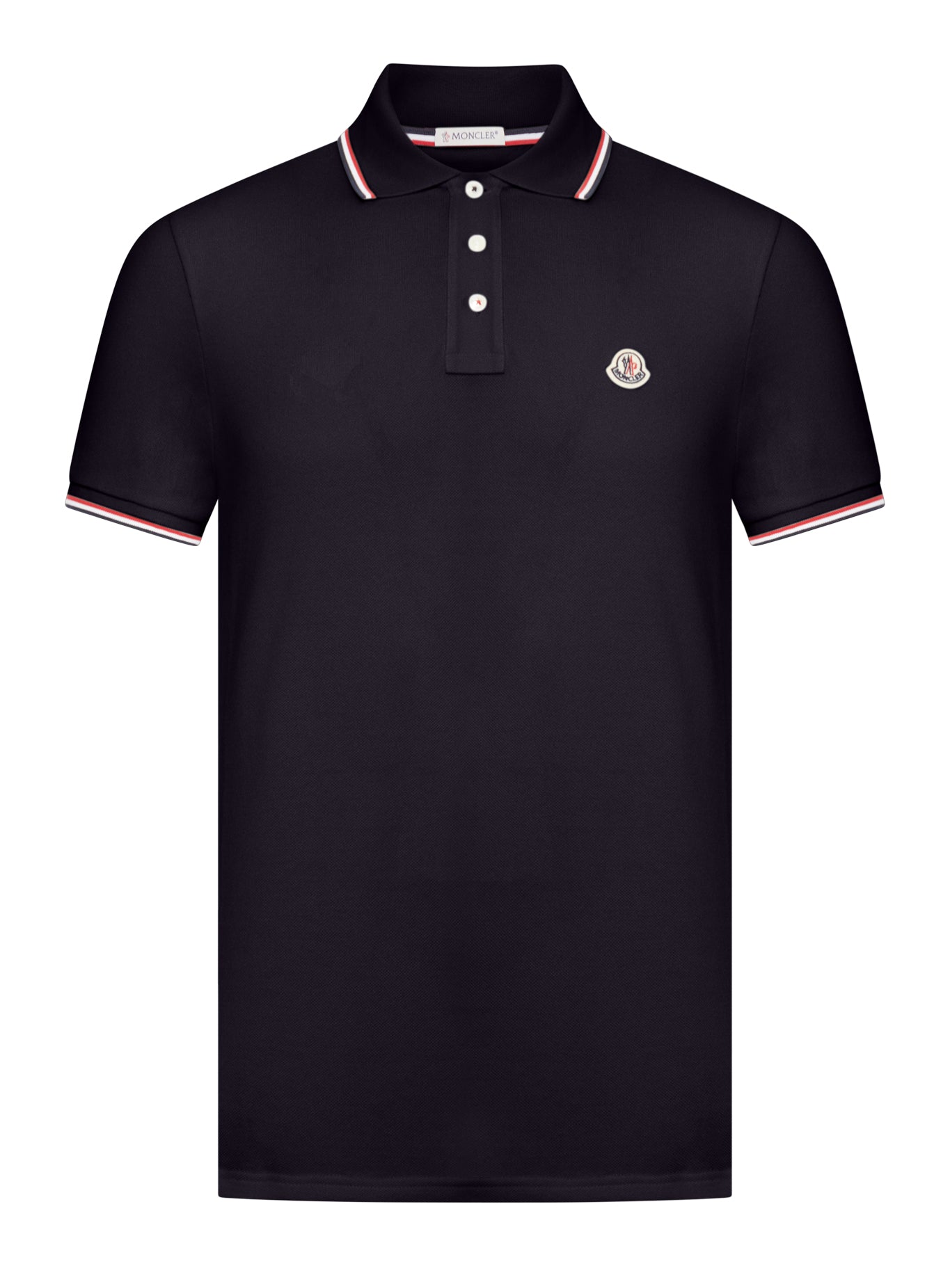 COTTON PIQUET POLO SHIRT WITH TRICOLOUR FINISHES