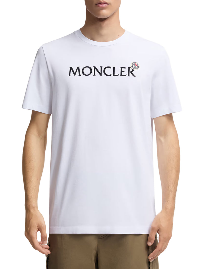 COTTON FLOCKED LOGO T-SHIRT