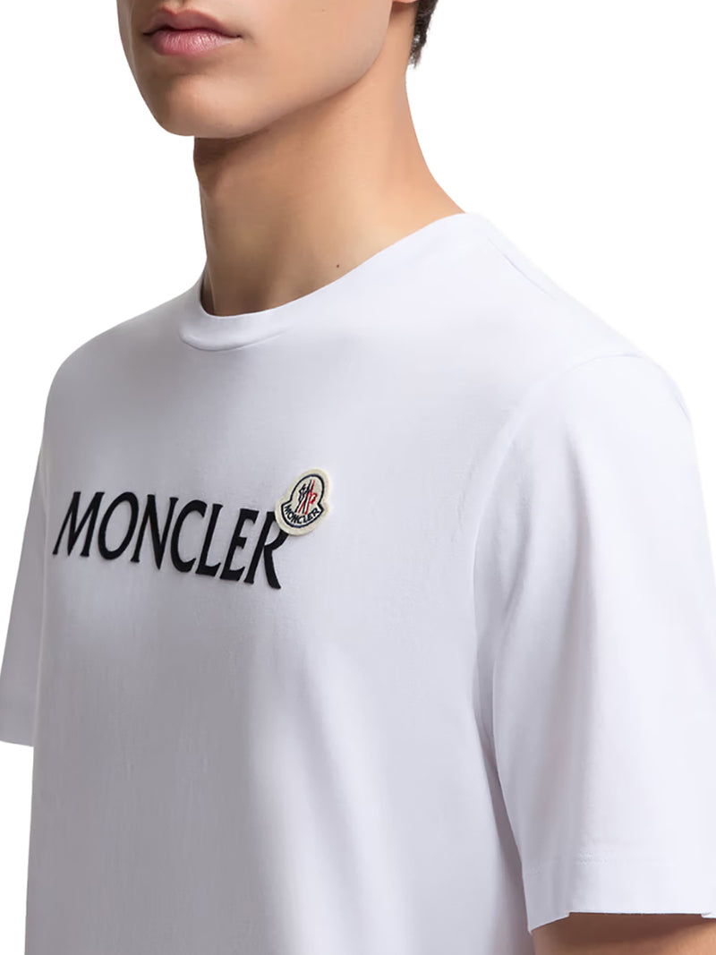 COTTON FLOCKED LOGO T-SHIRT