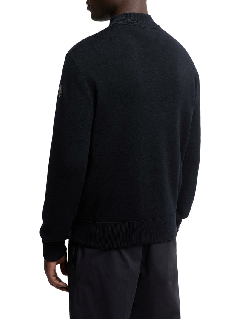 WOOL PADDED CARDIGAN WITH ZIP