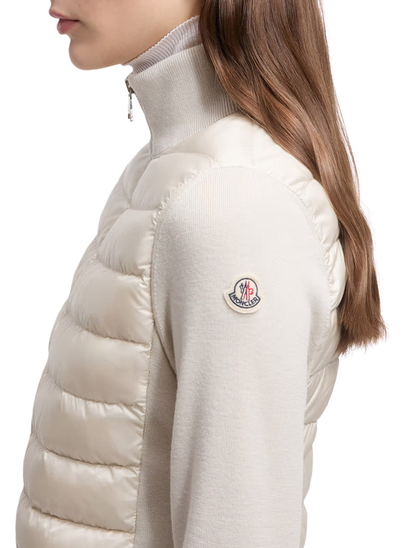 WOOL PADDED CARDIGAN WITH ZIP