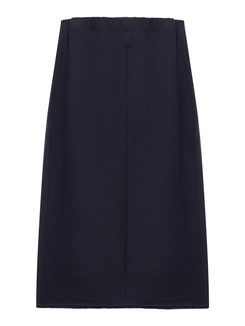 CHEVRON MIDI SKIRT