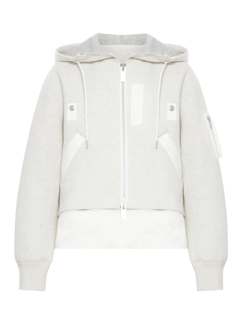 COTTON BLEND SWEATSHIRT WITH HOOD AND BIG POCKETS