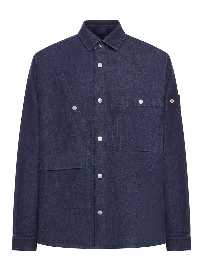 DENIM SHIRT WITH PATCH POCKETS
