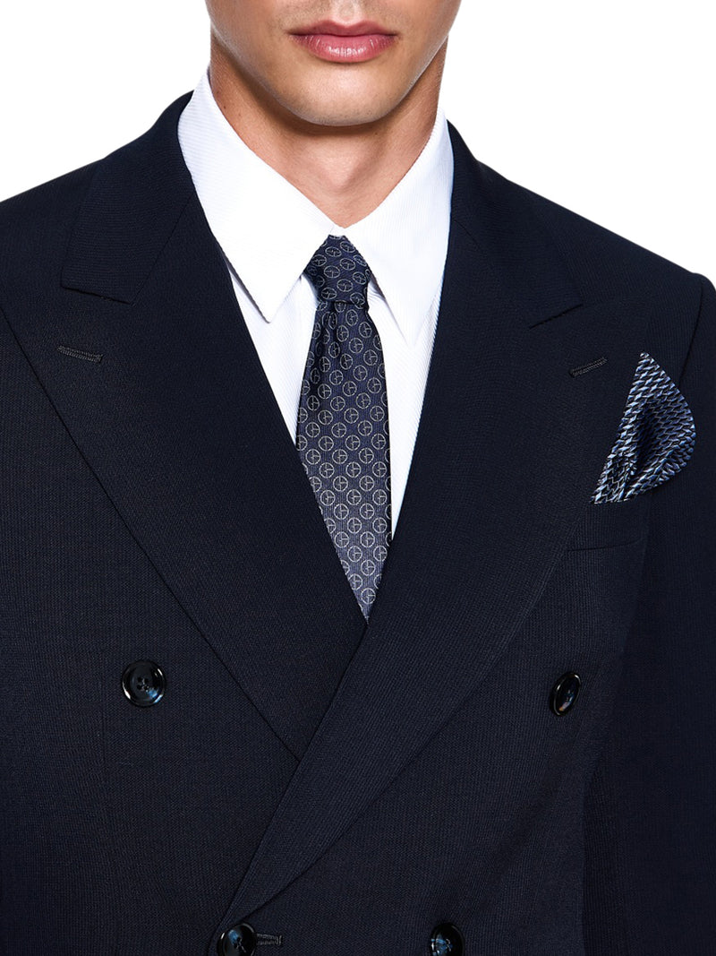 ROYAL LINE DOUBLE BREASTED SUIT IN CANNETÉ CREPE WOOL