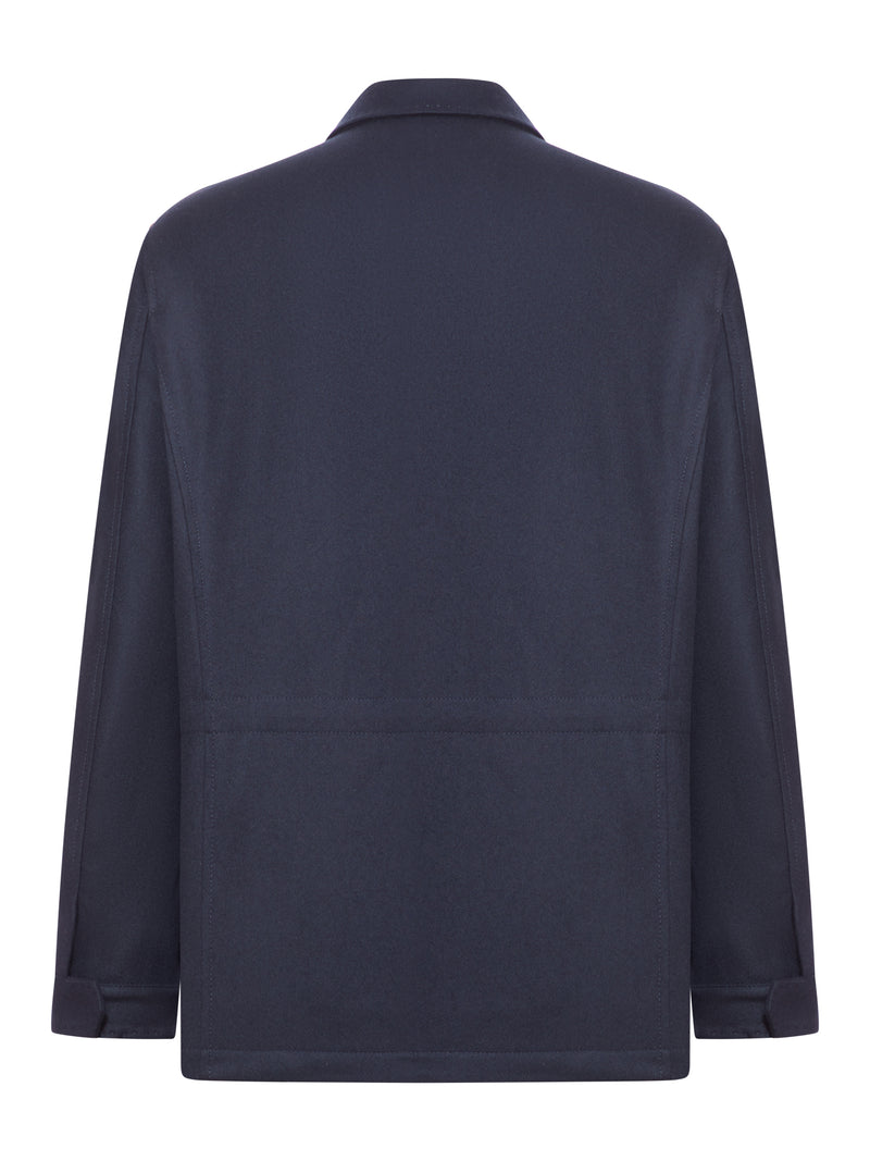MULTI-POCKET CASHMERE FIELD JACKET