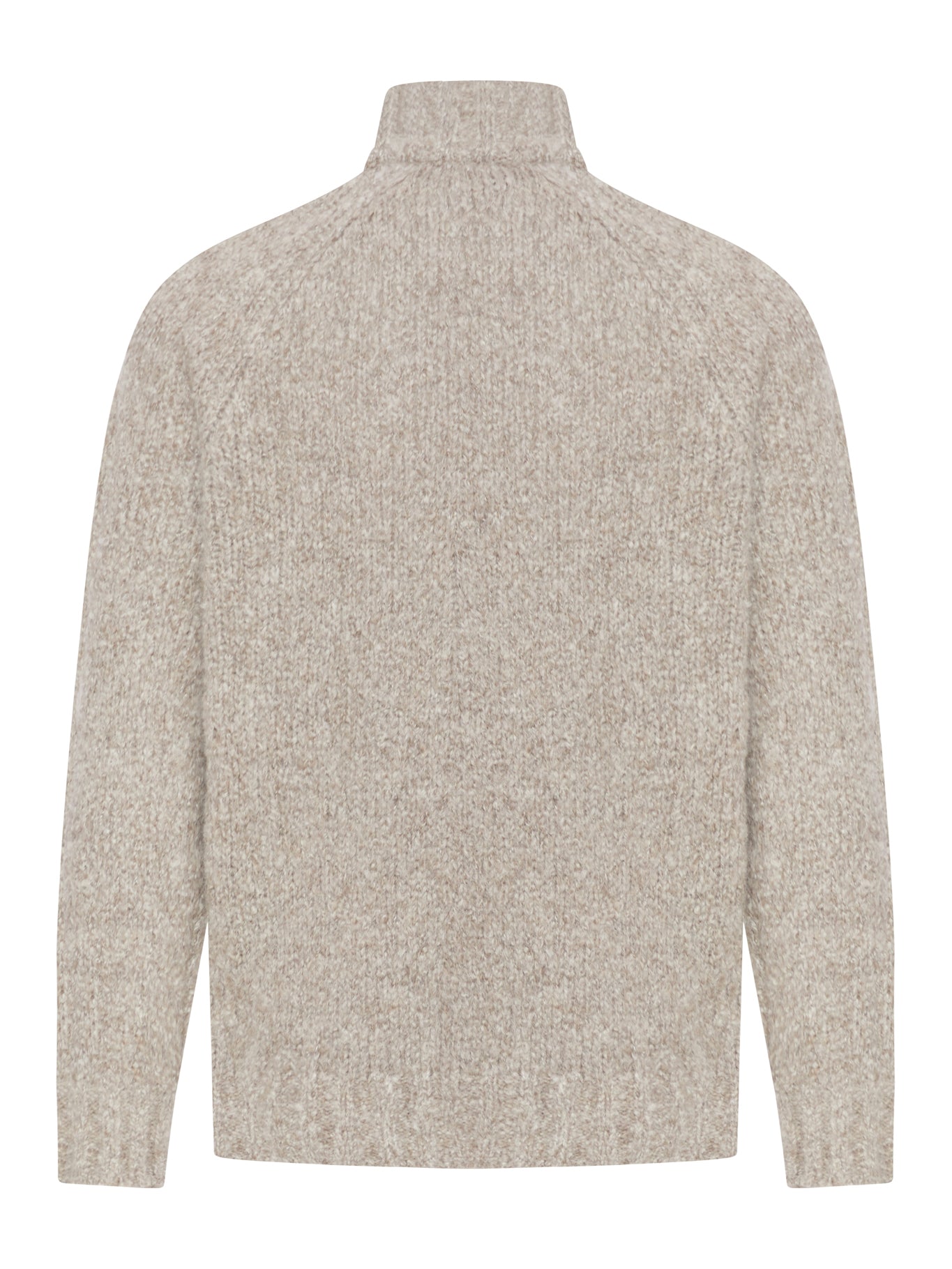 ZIP CARDIGAN IN MELANGE CASHMERE