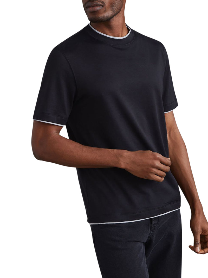 JERSEY T-SHIRT WITH CONTRASTING PROFILES