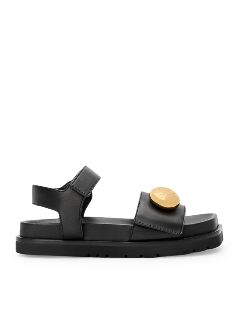 PEBBLE SANDALS WITH SOFT CALFSKIN FUSSBETT SOLE