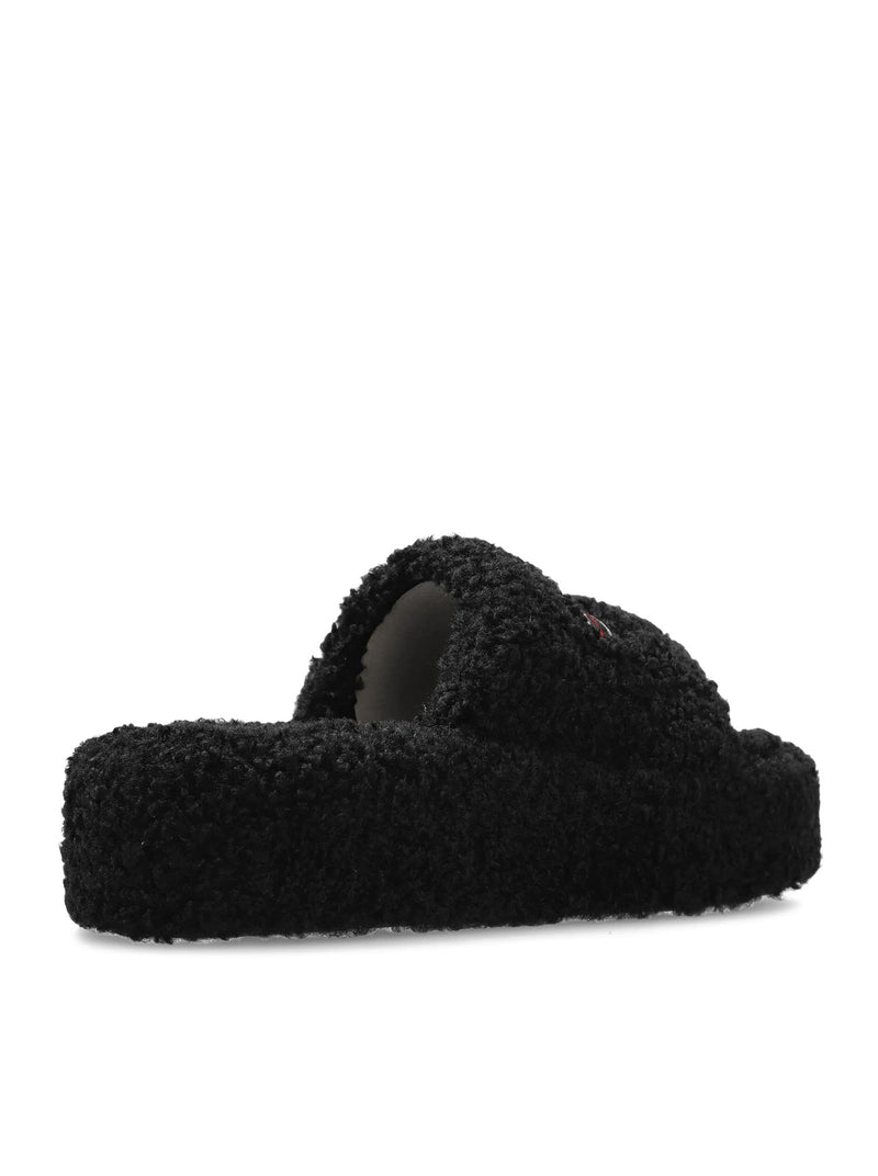 SLIPPERS PLATFORM IN SHEARLING