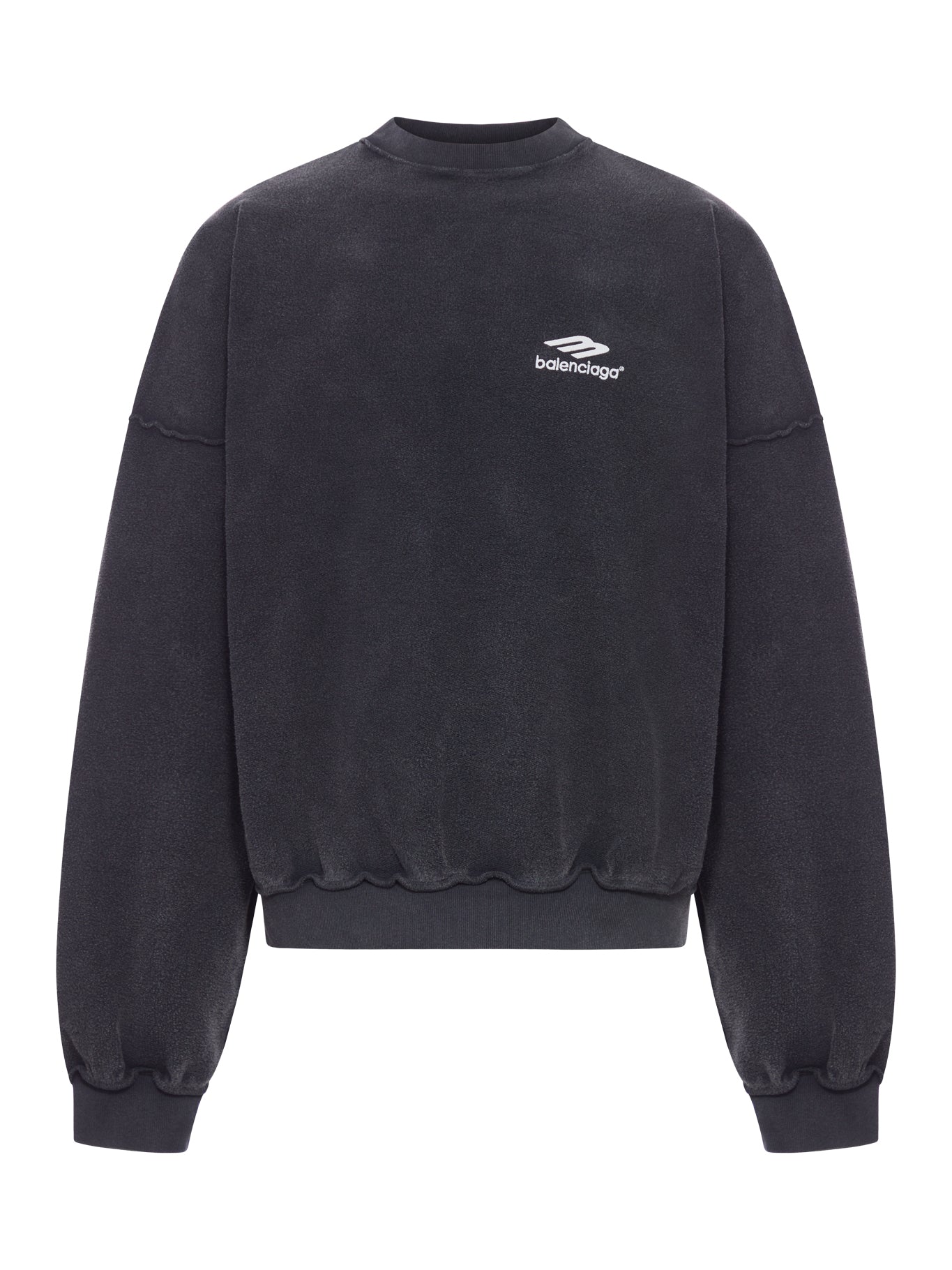 INSIDE-OUT 3B SPORTS ICON SWEATSHIRT IN DÉLAVÉ BLACK