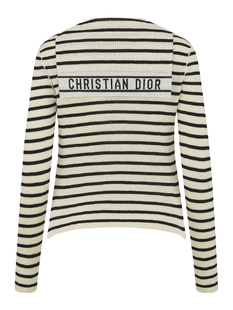 SWEATER WITH LACES ON THE NECKLINE