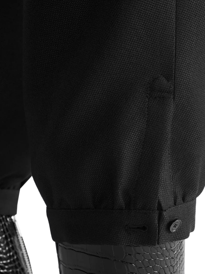 GRAIN DE POUDRE BERMUDA SHORTS IN VIRGIN WOOL AND SILK