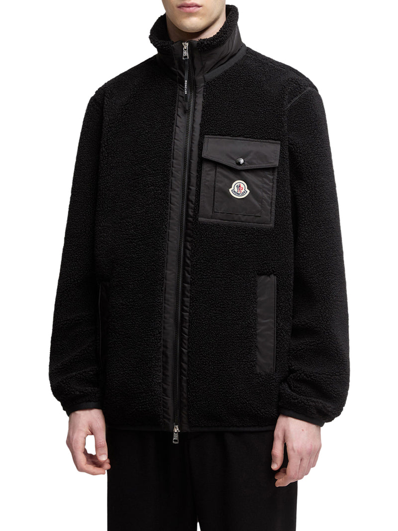 TEDDY-EFFECT FLEECE SWEATSHIRT WITH ZIP AND POCKET