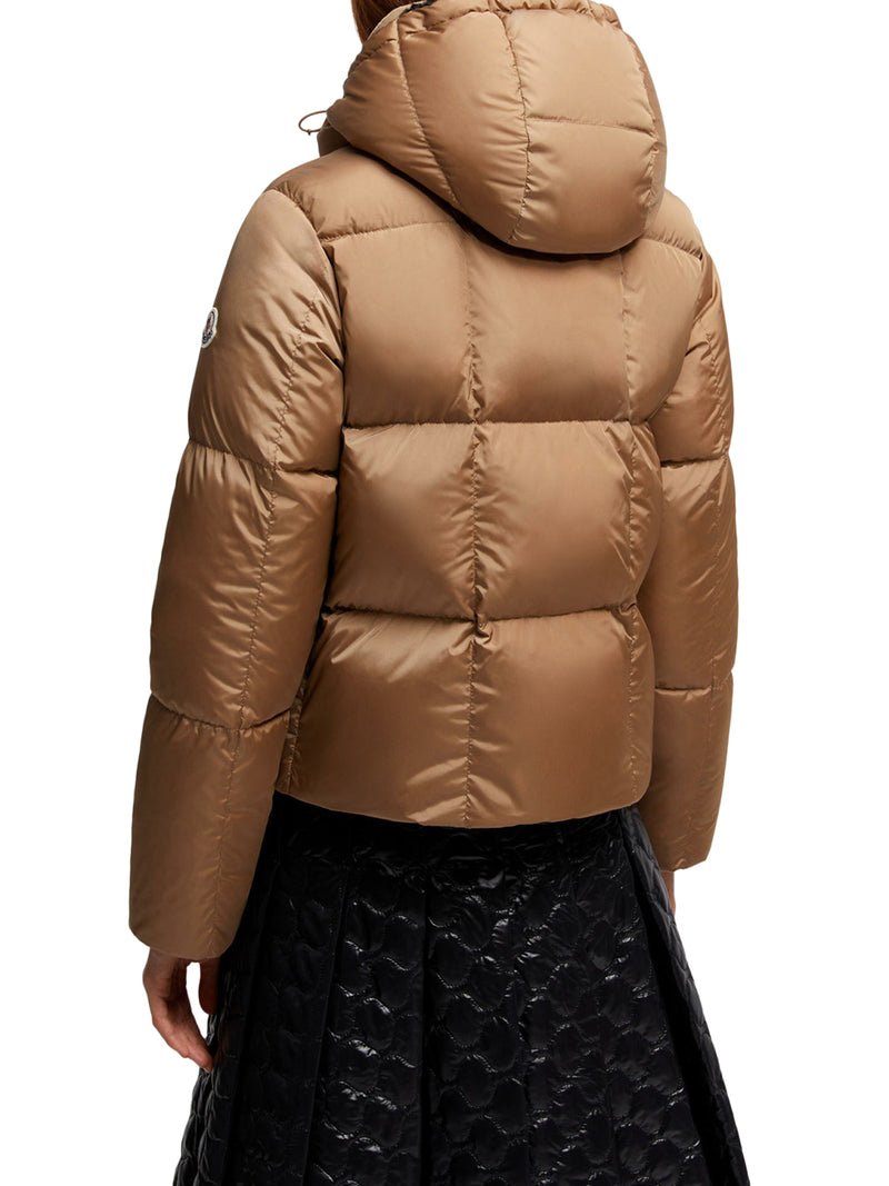 CASTELNOU SHORT DOWN JACKET WITH HOOD AND CHECKED QUILTING