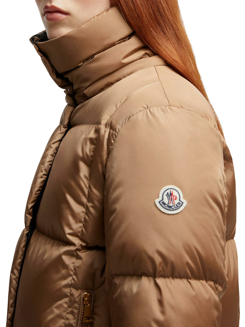 CASTELNOU SHORT DOWN JACKET WITH HOOD AND CHECKED QUILTING