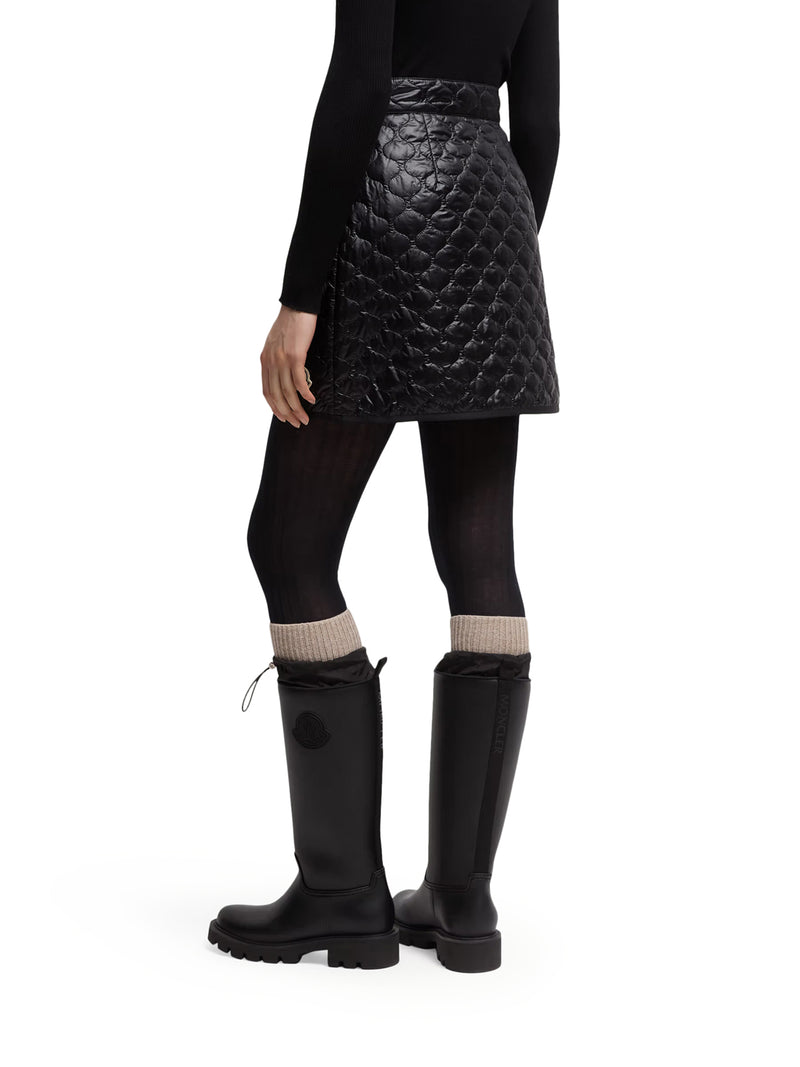 PADDED MINI SKIRT WITH CHECKED QUILTING