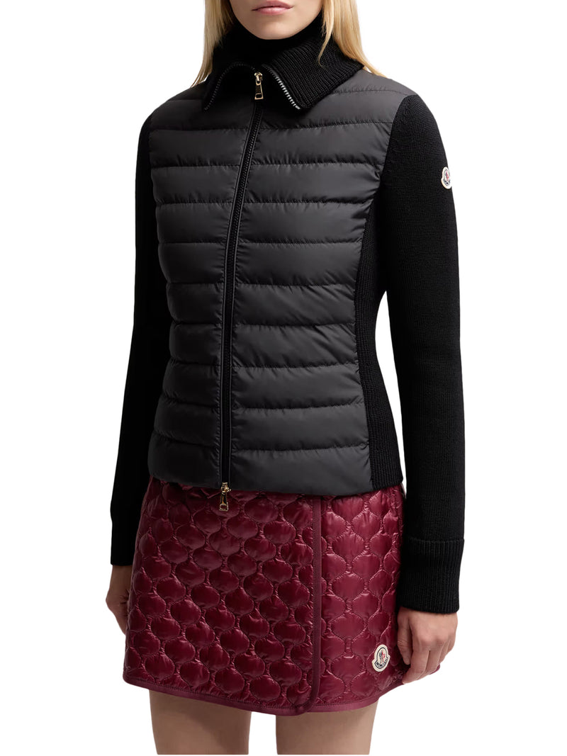 WOOL PADDED CARDIGAN WITH ZIP