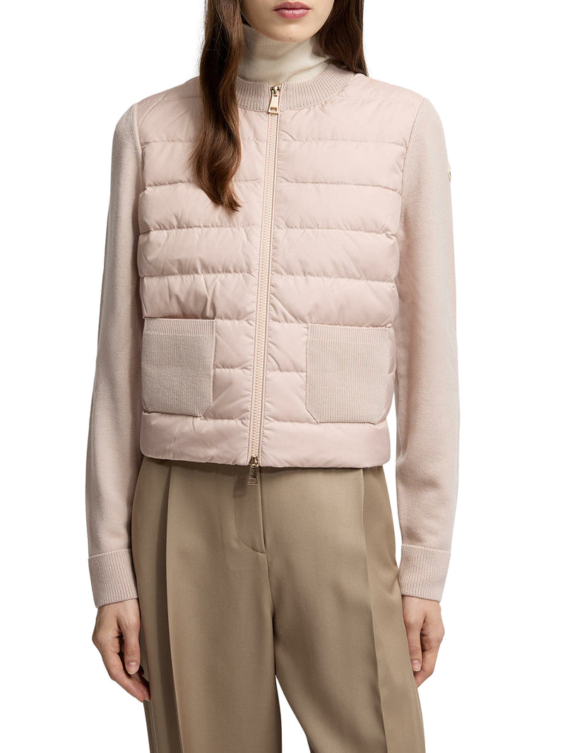 WOOL PADDED CARDIGAN WITH ZIP