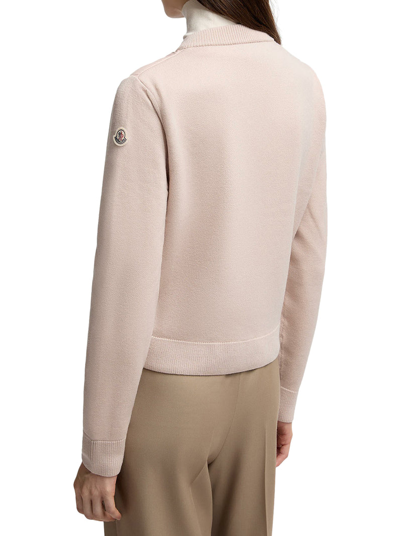 WOOL PADDED CARDIGAN WITH ZIP