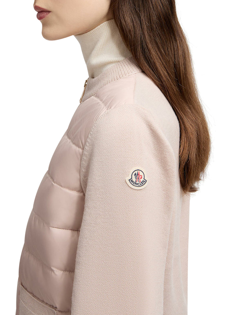 WOOL PADDED CARDIGAN WITH ZIP