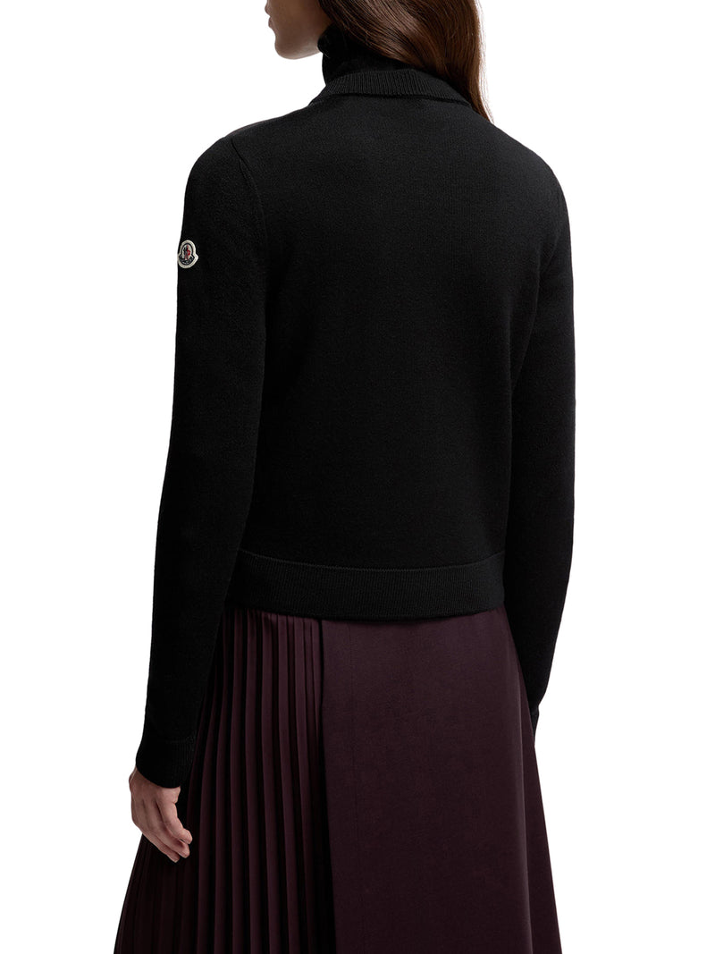 WOOL PADDED CARDIGAN WITH ZIP