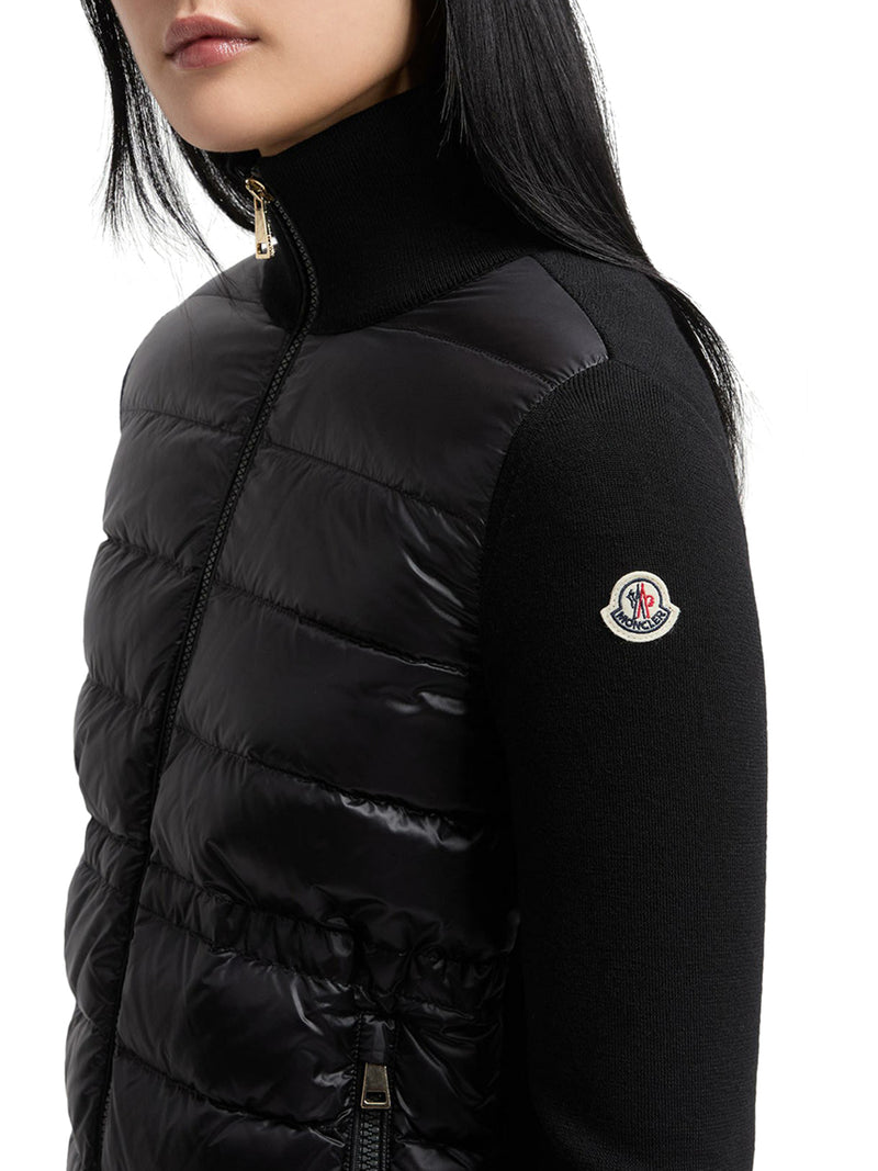 WOOL PADDED CARDIGAN WITH ZIP