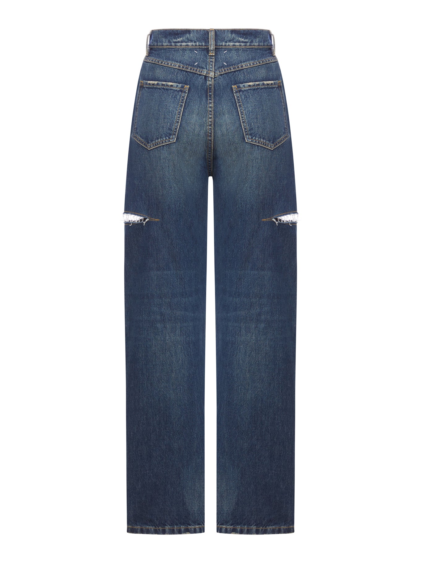 DENIM JEANS WITH SIDE RIPS