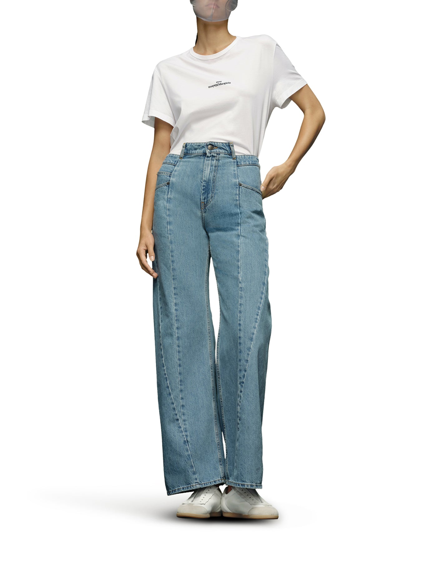 DENIM JEANS WITH CUT-OUT DETAIL