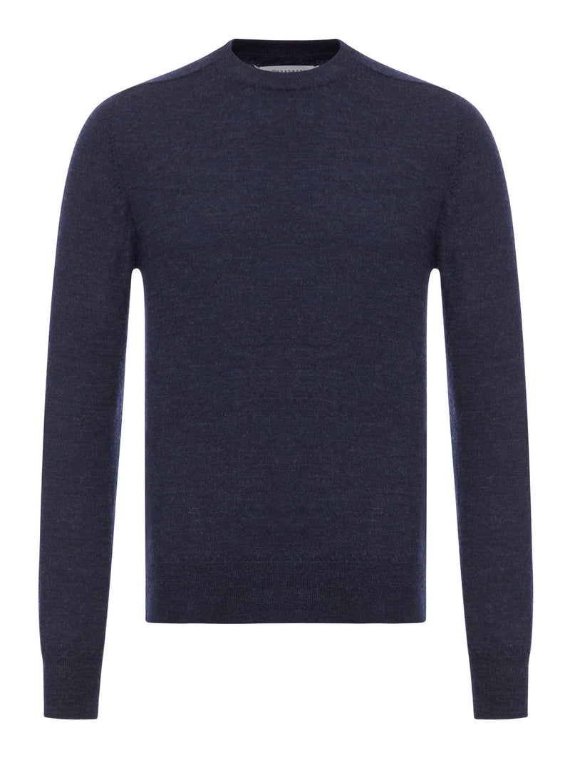 WOOL SWEATER WITH ELBOW PATCHES