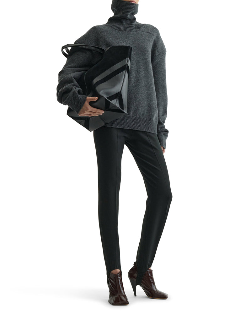 WOOL AND CASHMERE PATCHED SHOULDER SWEATER