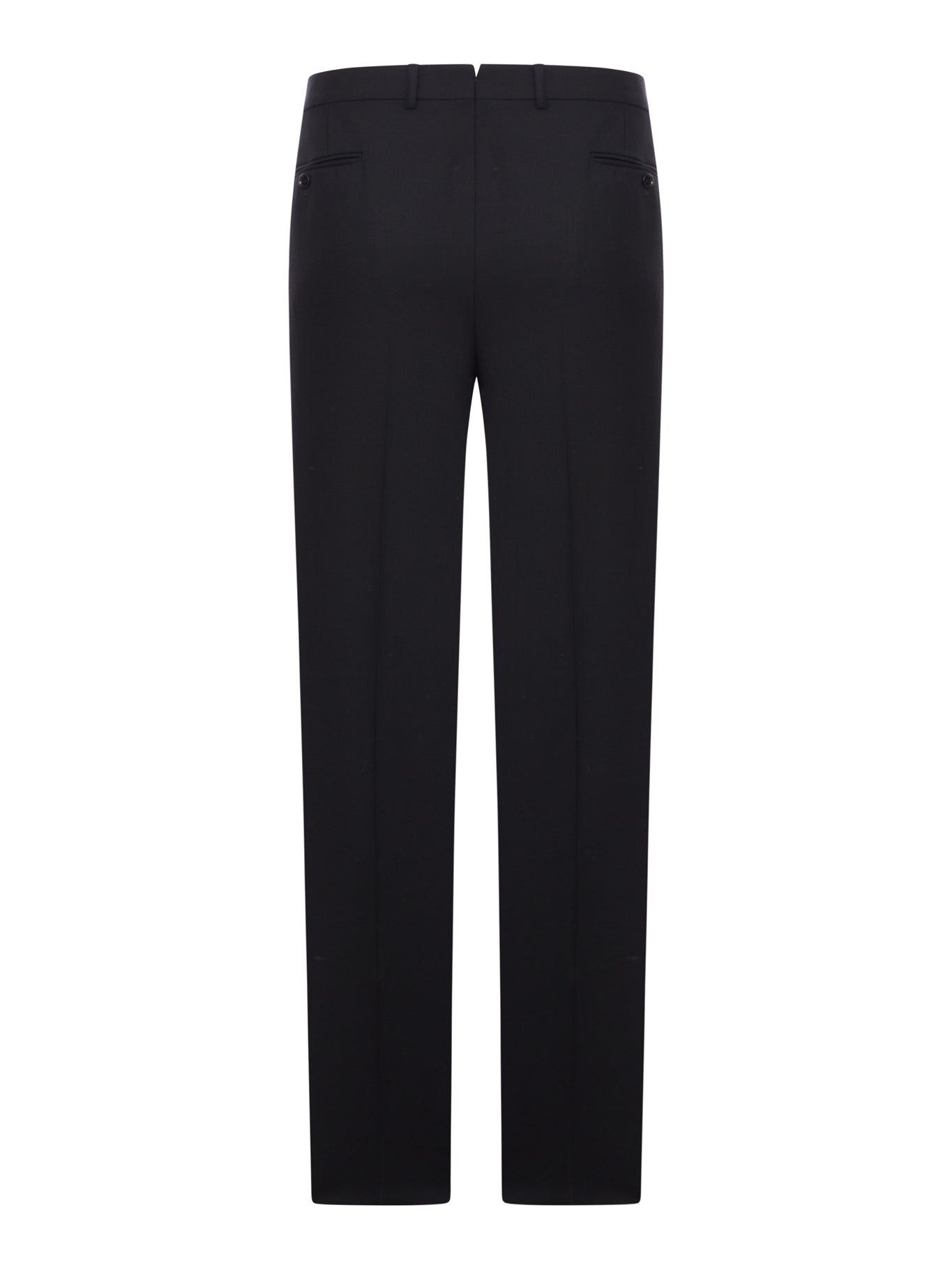 TAILORED TWILL TROUSERS WITH DOUBLE PLEAT
