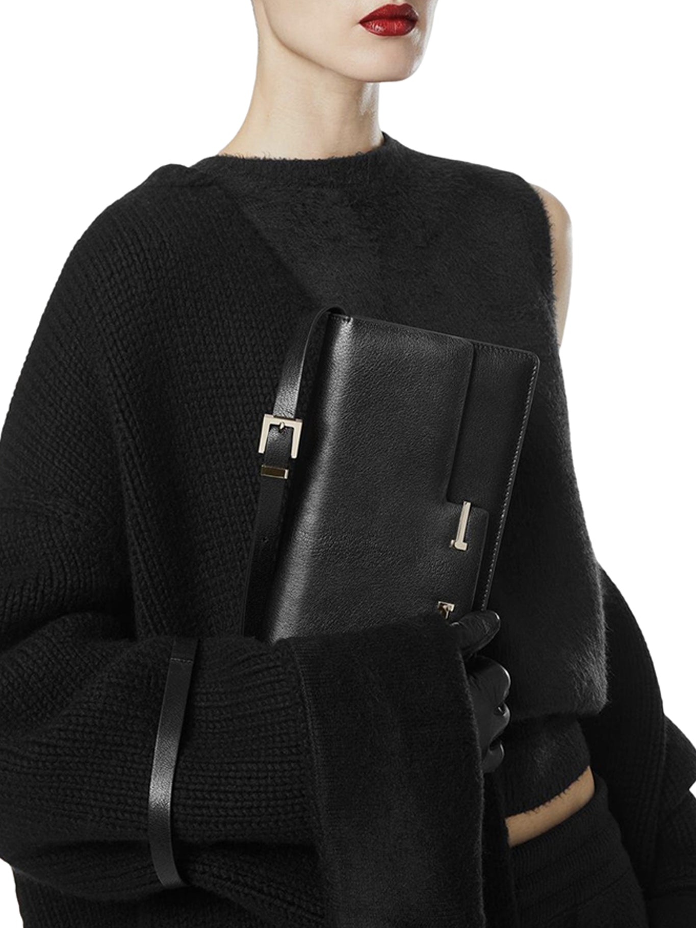 AUBE LEATHER SHOULDER BAG
