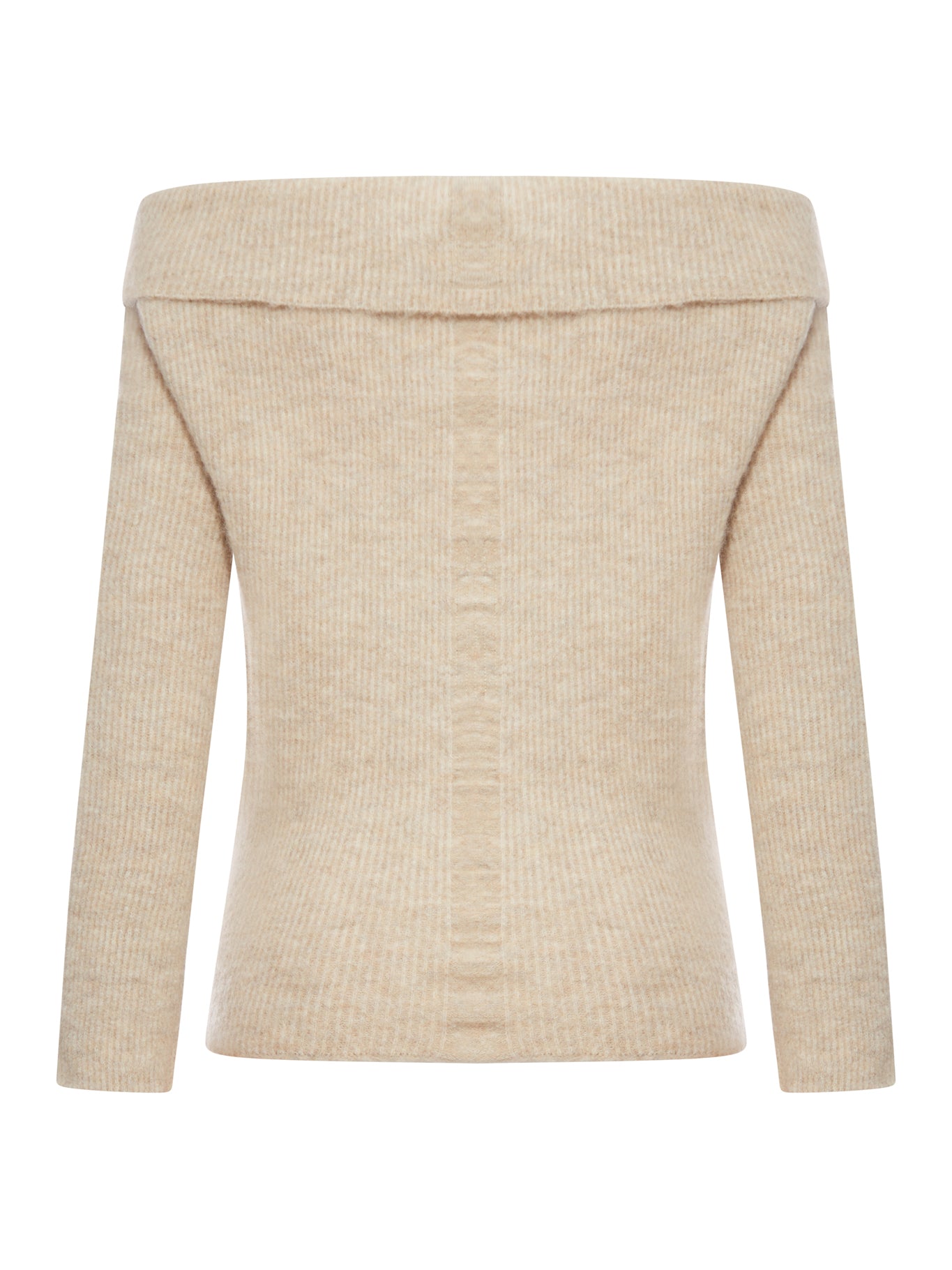 RIBBED SWEATER WITH OFF-THE-SHOULDER