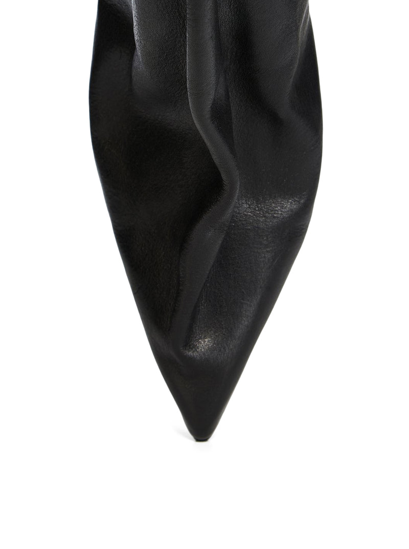 ANKLE TACO LEATHER BOOTS