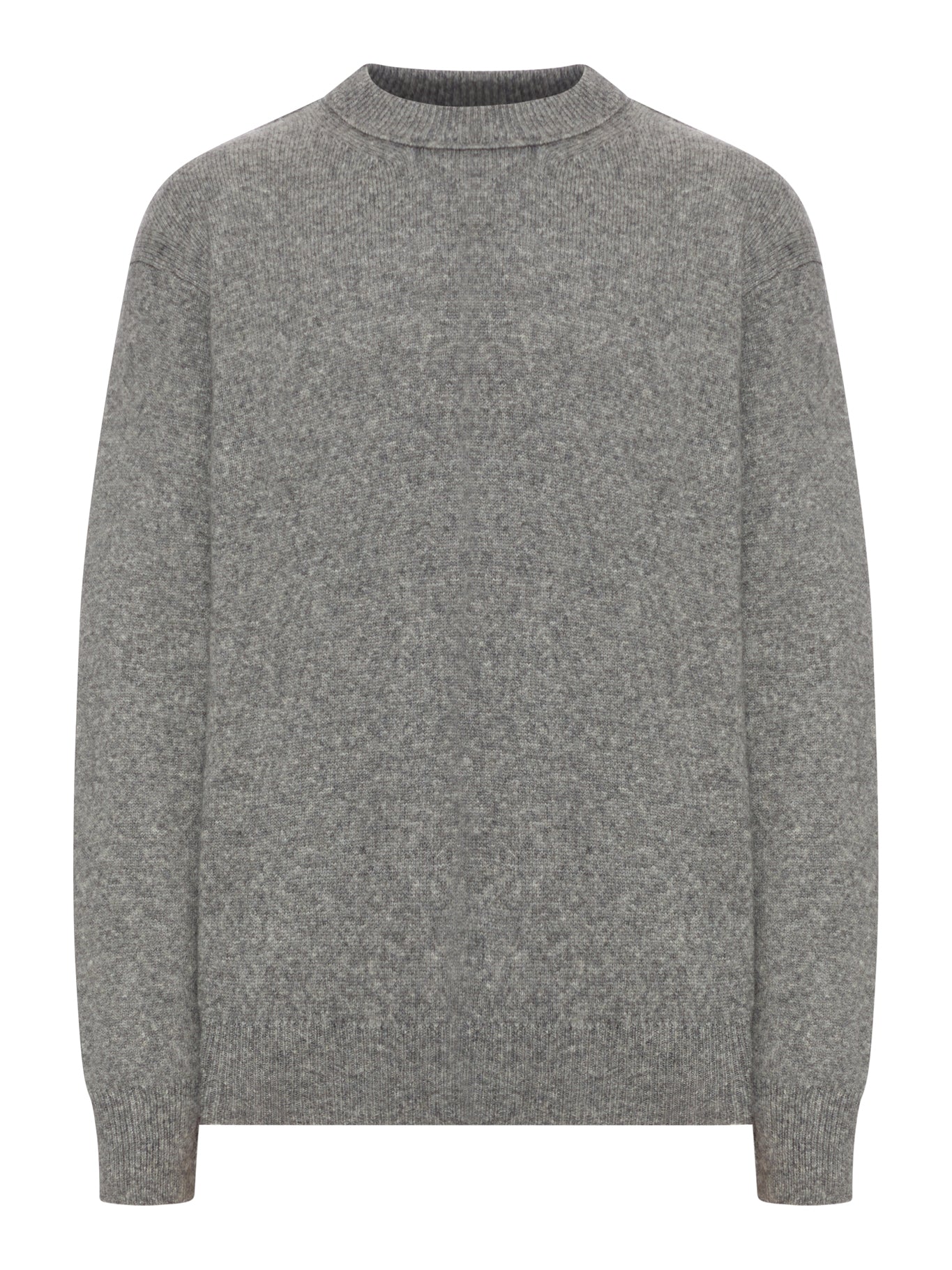 CREW NECK SWEATER IN MELANGE EFFECT WOOL