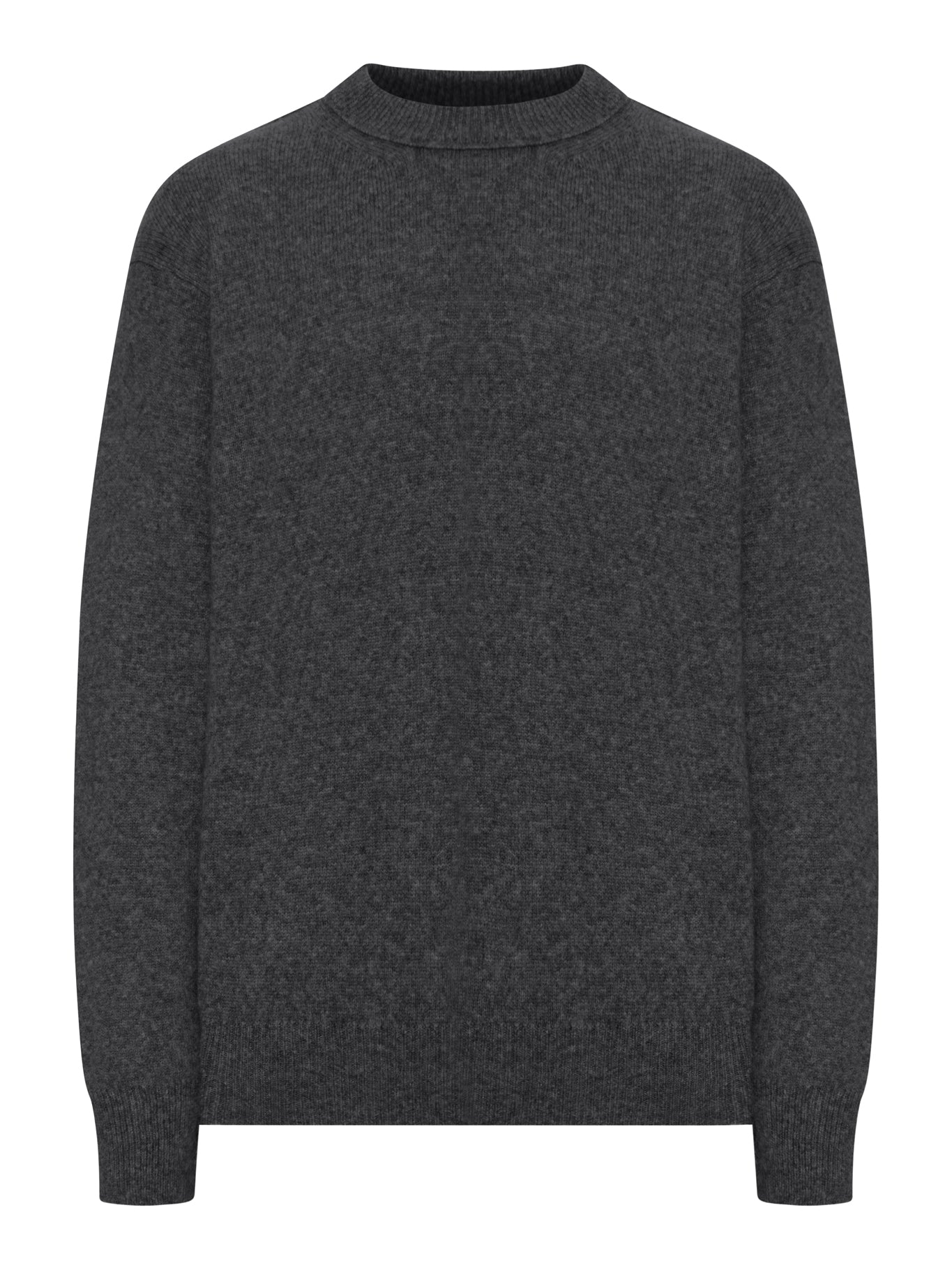 CREW NECK SWEATER IN MELANGE EFFECT WOOL