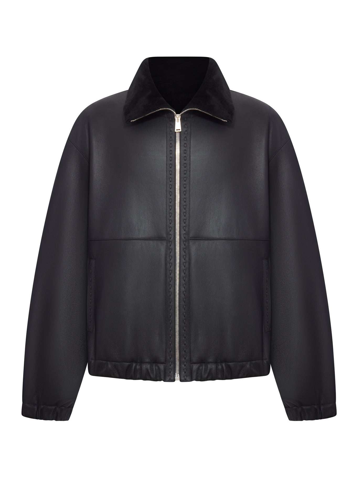 BLACK SHEEPSKIN BLOUSON
