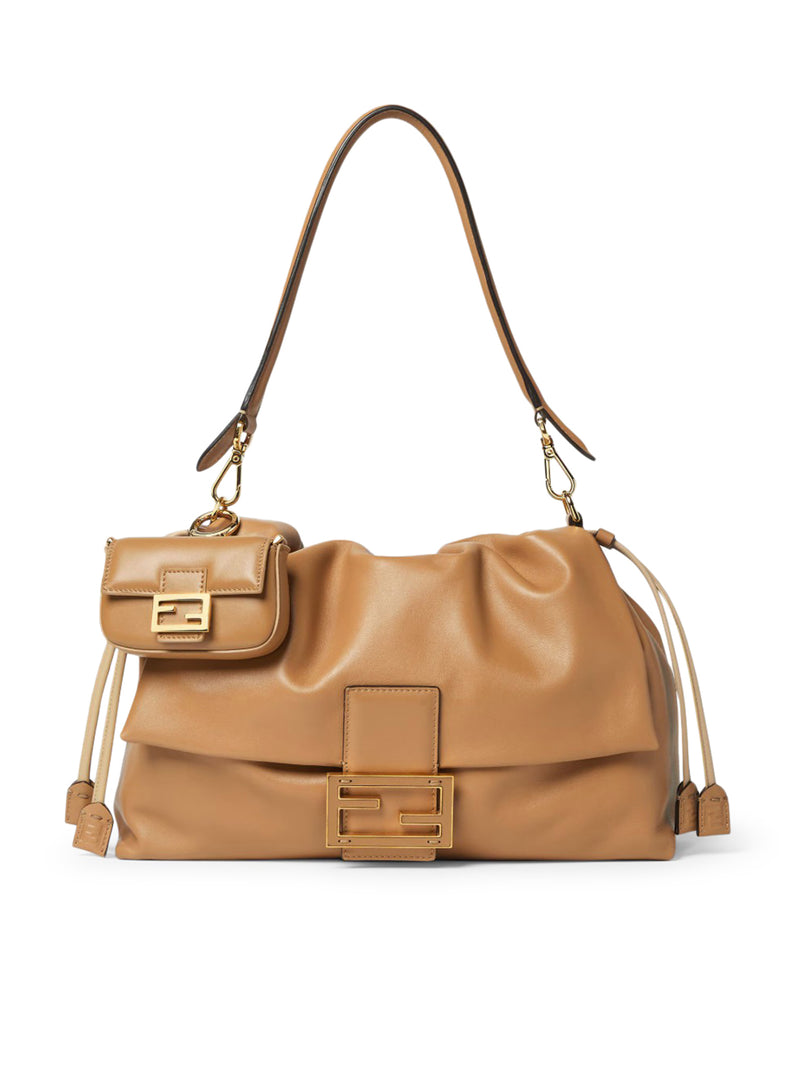 NANO BAGUETTE CHARM IN BEIGE NAPPA